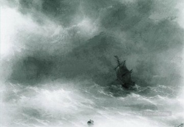 fuerte viento 1856 Romántico Ivan Aivazovsky Ruso Pinturas al óleo